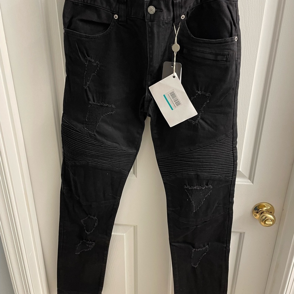 Black Armani Exchange Biker Jeans NWT Size 32/32